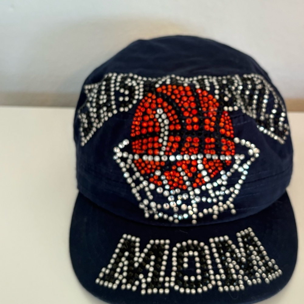 Basketball Mom 🏀 Bling 90s Y2K Navy Blue Military Style Hat - Picture 12 of 14
